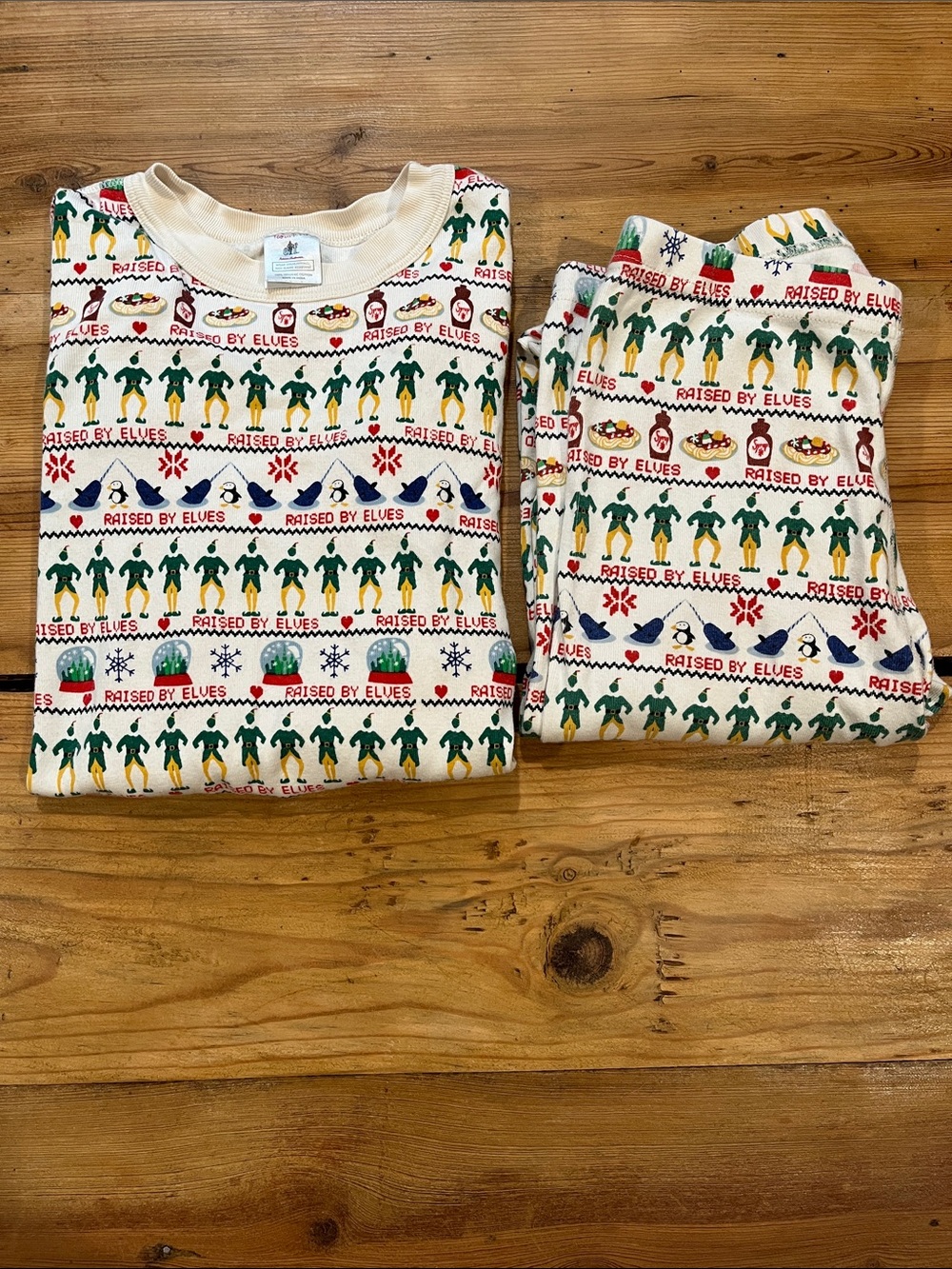 HANNA ANDERSSON 160 Elf Movie Printed Pajama Set Organic Cotton